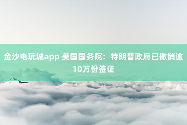 金沙電玩城app 美國(guó)國(guó)務(wù)院:特朗普政府已撤銷(xiāo)逾10萬(wàn)份簽證