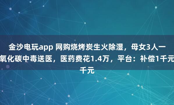 金沙電玩app 網(wǎng)購燒烤炭生火除濕，母女3人一氧化碳中毒送醫(yī)，醫(yī)藥費(fèi)花1.4萬，平臺(tái)：補(bǔ)償1千元