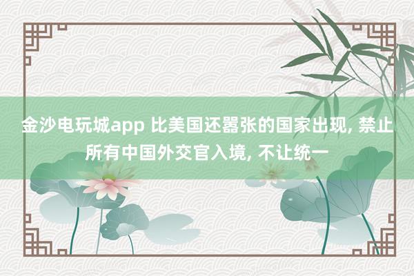 金沙電玩城app 比美國(guó)還囂張的國(guó)家出現(xiàn), 禁止所有中國(guó)外交官入境, 不讓統(tǒng)一